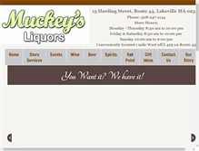 Tablet Screenshot of muckeysliquors.com